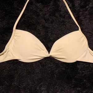 Beige/cream colored bikini top